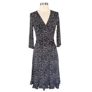 Leota For Stitch Fix Leopard Faux Wrap Dress S